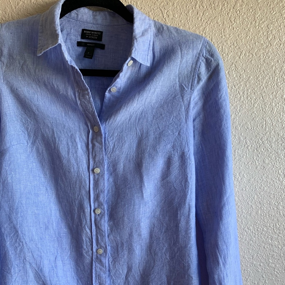J CREW Baird McNutt Irish Linen Button up